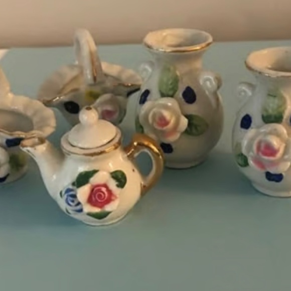 Lot of 5 Made in Occupied Japan Ceramic Pieces - Picture 2 of 2